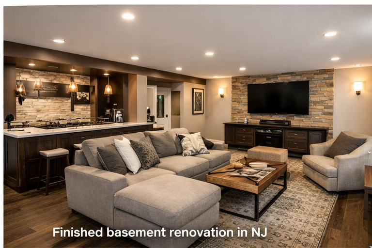 finished basement renovation in NJ