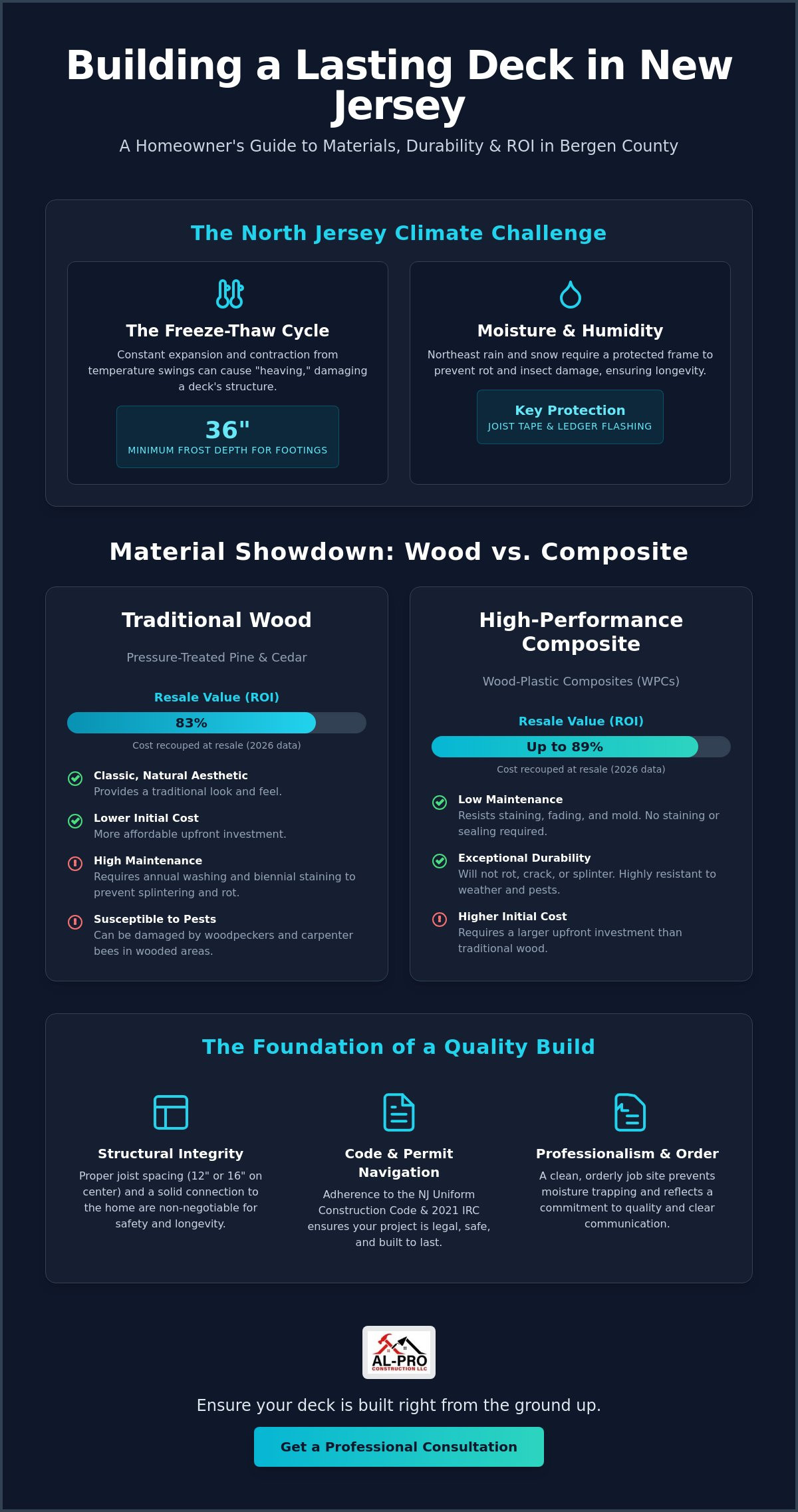 Deck Builder Bergen County NJ: Comparing Wood vs. Composite for 2026